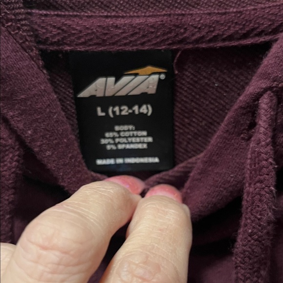 Avia Burgundy Hooded Poncho - Picture 2 of 4